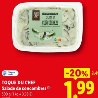 TOQUE DU CHEF Salade de concombres