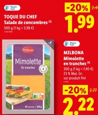 MILBONA Mimolette en tranches