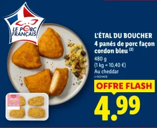 L'ÉTAL DU BOUCHER 4 panés de porc façon cordon bleu