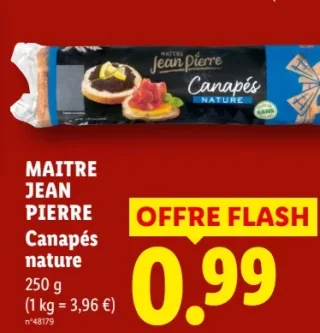 MAITRE JEAN PIERRE Canapés nature