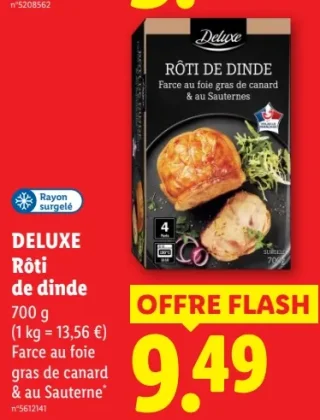 DELUXE Rôti de dinde Farce au foie gras de canard & au Sauternes