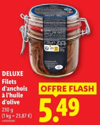 DELUXE Filets d'anchois à l'huile d'olive