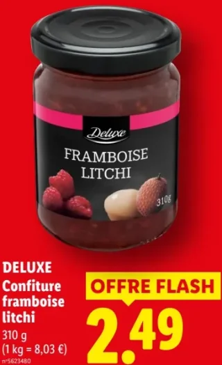 DELUXE Confiture framboise litchi