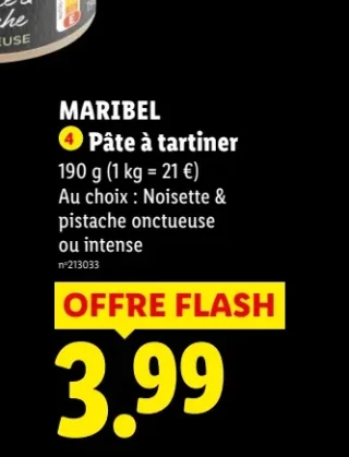 Pâte à tartiner Noisette & pistache Maribel