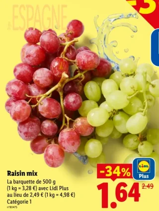 Raisin mix La barquette de 500 g