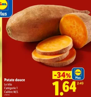 Patate douce Le kilo Catégorie 1 Calibre M/L