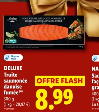 DELUXE Truite saumonée danoise fumée