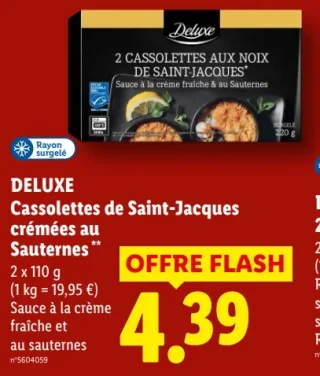 DELUXE Cassolettes de Saint-Jacques crémées au Sauternes