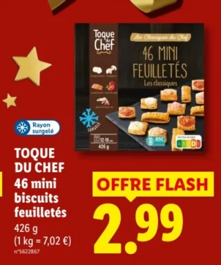 TOQUE DU CHEF 46 mini feuilletés