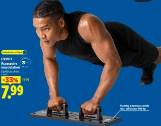 CRIVIT Accessoire musculation (Planche à pompes)