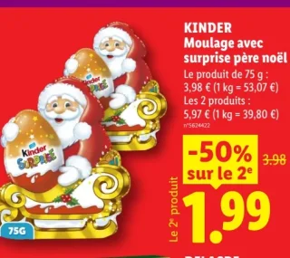 KINDER Moulage avec surprise père noël