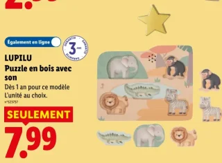 Puzzle en bois avec son Lupilu