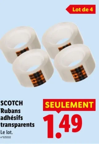 SCOTCH Rubans adhésifs transparents