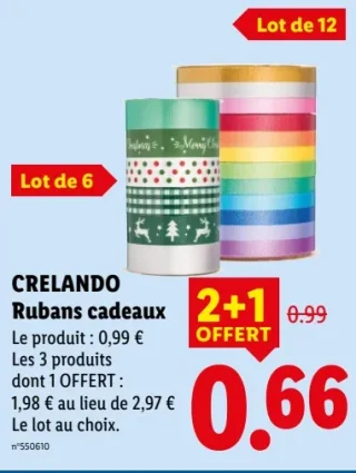 CRELANDO Rubans cadeaux