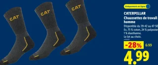 Caterpillar Chaussettes de travail homme