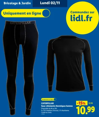 Caterpillar Sous-vêtements thermiques homme