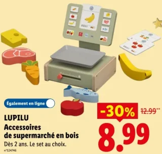 LUPILU Accessoires de supermarché en bois