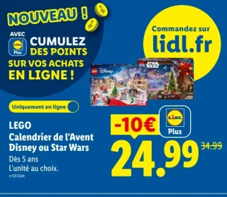 LEGO Calendrier de l'Avent Disney ou Star Wars