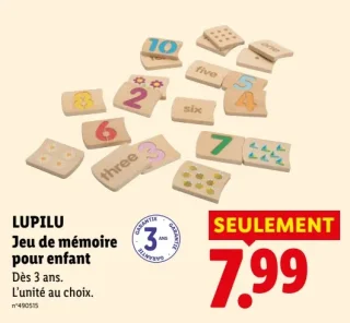 LUPILU Jeu de mémoire pour enfant