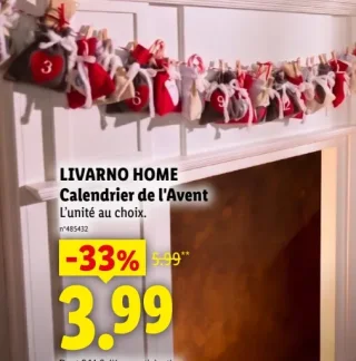 LIVARNO HOME Calendrier de l'Avent