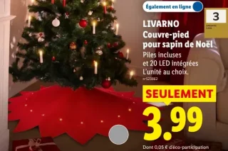 LIVARNO Couvre-pied pour sapin de Noël
