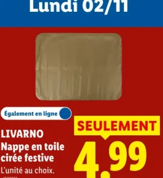LIVARNO Nappe en toile cirée festive