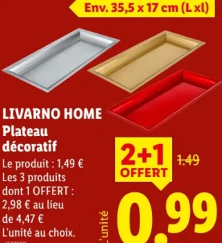 LIVARNO HOME Plateau décoratif