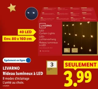 LIVARNO Rideau lumineux à LED