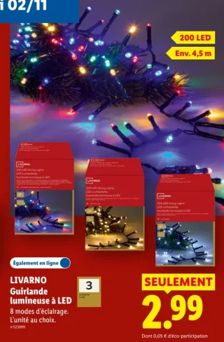 Guirlande lumineuse à LED 200 LED Livarno