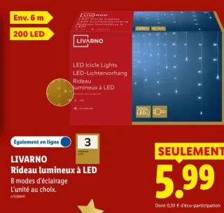 Rideau lumineux à LED Livarno