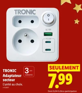 Adaptateur secteur TRONIC