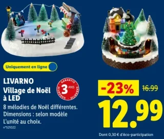 LIVARNO Village de Noël à LED