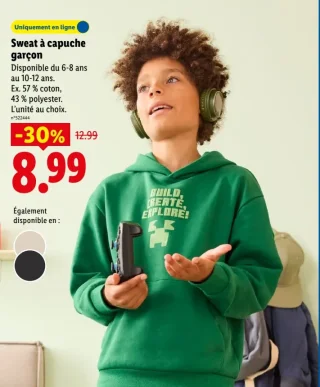 Sweat à capuche garçon