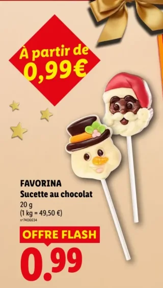FAVORINA Sucette au chocolat