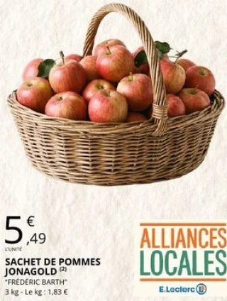 Sachet de pommes Jonagold Frédéric Barth