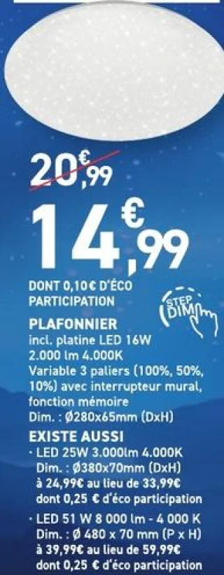 Plafonnier Effet Ciel Étoilé