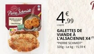 Galettes de Viande à l'Alsacienne x4 Pierre Schmidt