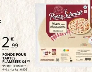 Fonds pour Tartes Flambées x4 Pierre Schmidt