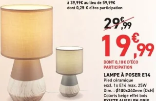 Lampe à poser E14