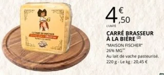 Carré Brasseur à la bière Maison Fischer