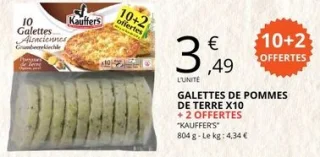 Galettes de pommes de terre x10 + 2 offertes Kauffer's