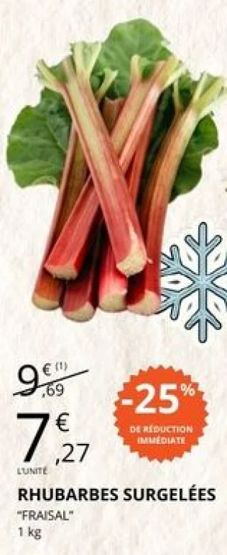 Rhubarbes surgelées Fraisal