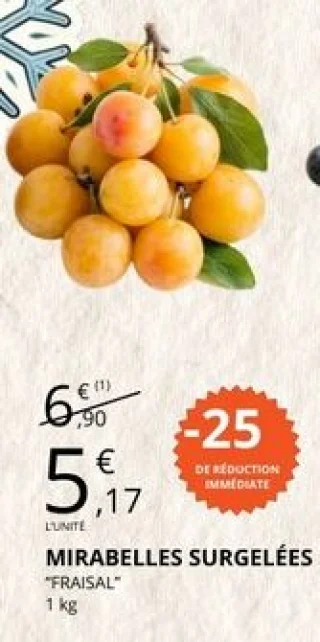 Mirabelles surgelées Fraisal