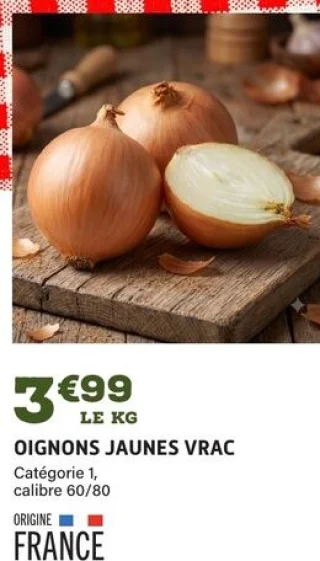 Oignons jaunes vrac
