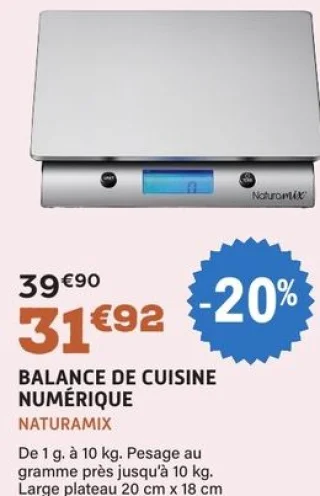 Balance de cuisine numérique Naturamix