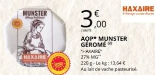 AOP Munster Géromé Haxaire