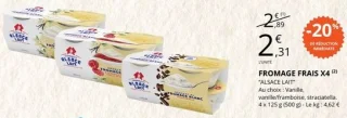 Fromage frais x4 Alsace Lait