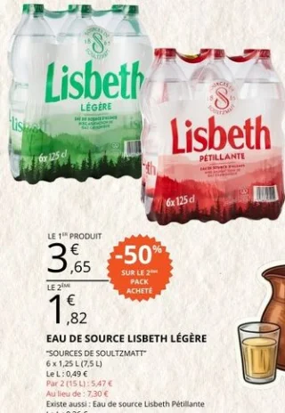 Eau de source Lisbeth Légère
