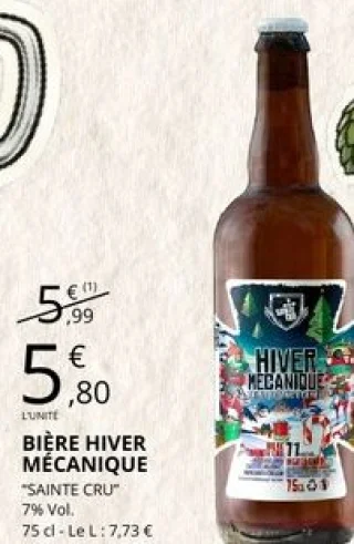 Bière Hiver Mécanique Sainte Cru