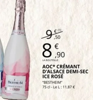 AOC Crémant d'Alsace Demi-Sec Ice Rosé Bestheim